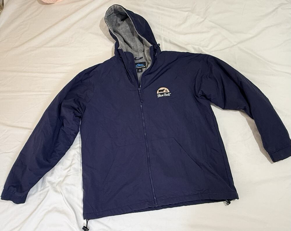 Vintage 90s Blue Bell Ice Cream Tri-Mountain Fleece Lined Jacket Size M